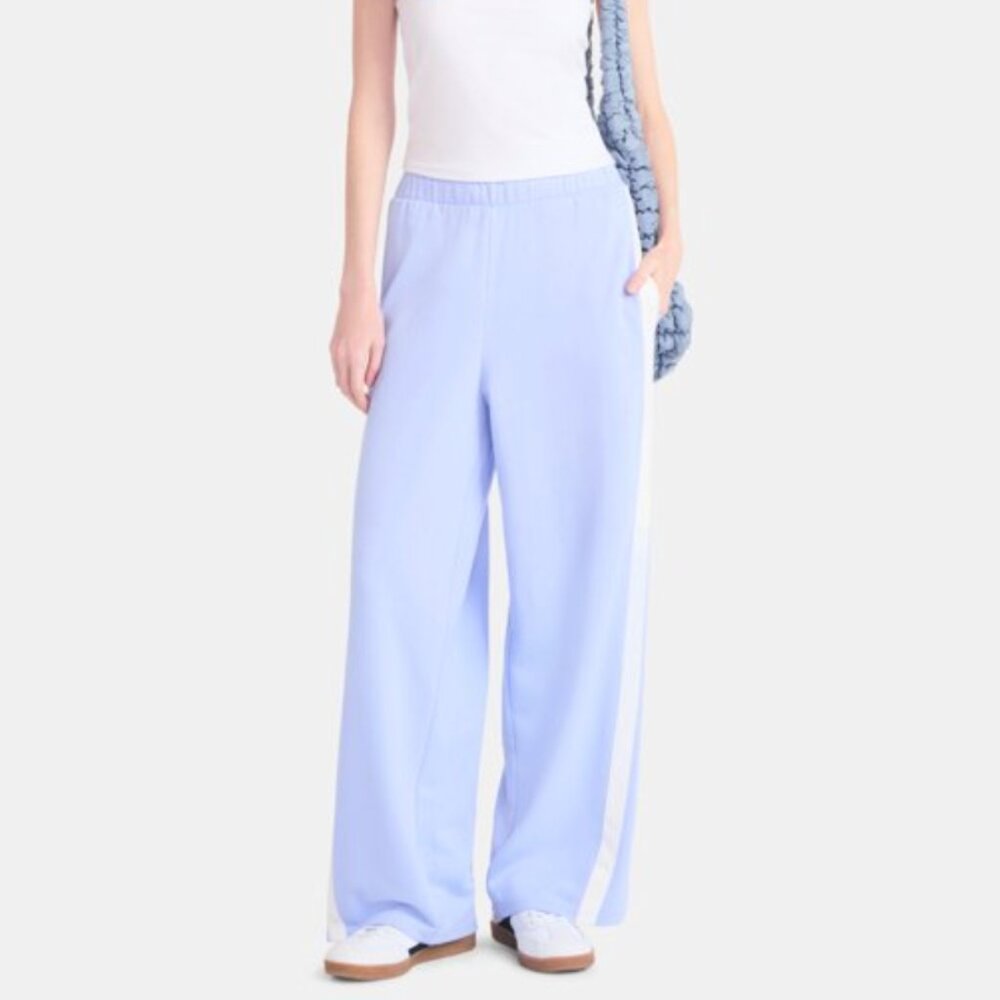 NWT No Boundaries Wide Leg French Terry Pants with Side Stripes Women's Size XL!
